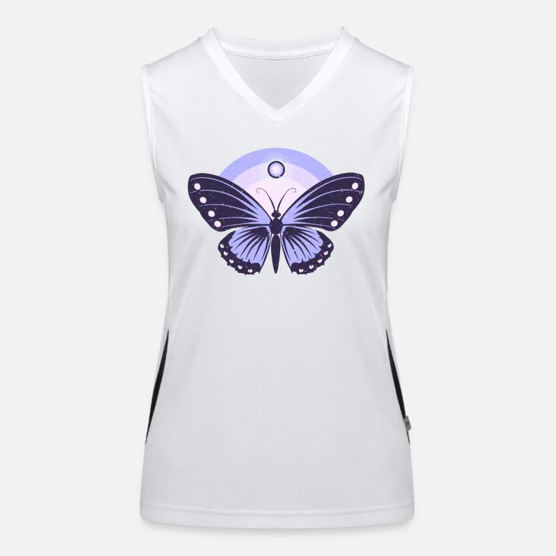 Papillon Lilas mignon Débardeur respirant contrasté Femme