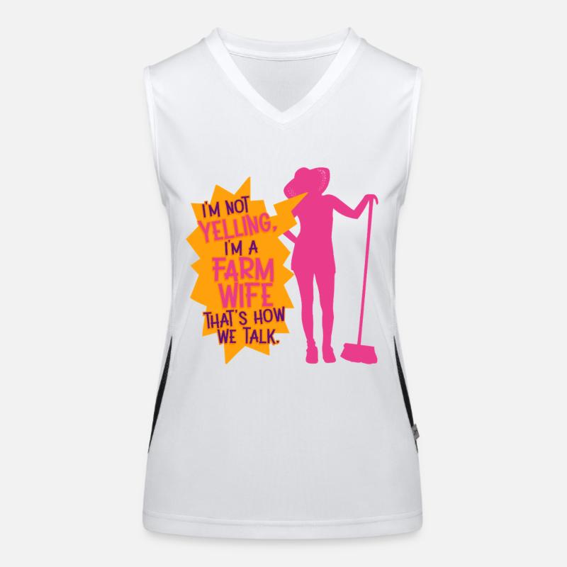 Ehefrau eines Bauern Mutter Funktionelles Kontrast-Tank Top für Frauen
