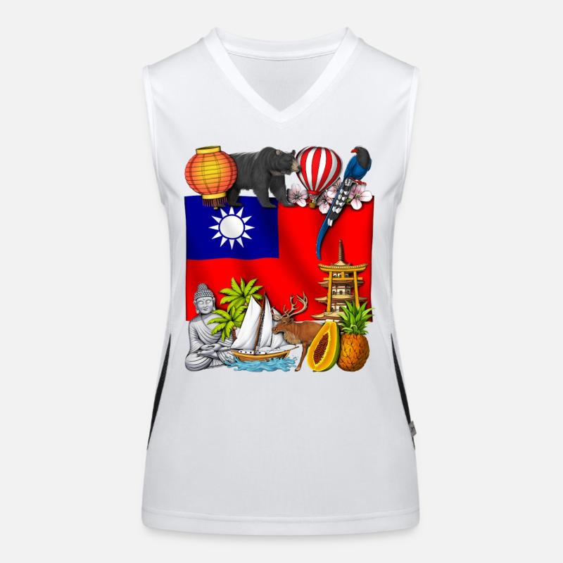 Taiwan Funktionelles Kontrast-Tank Top für Frauen