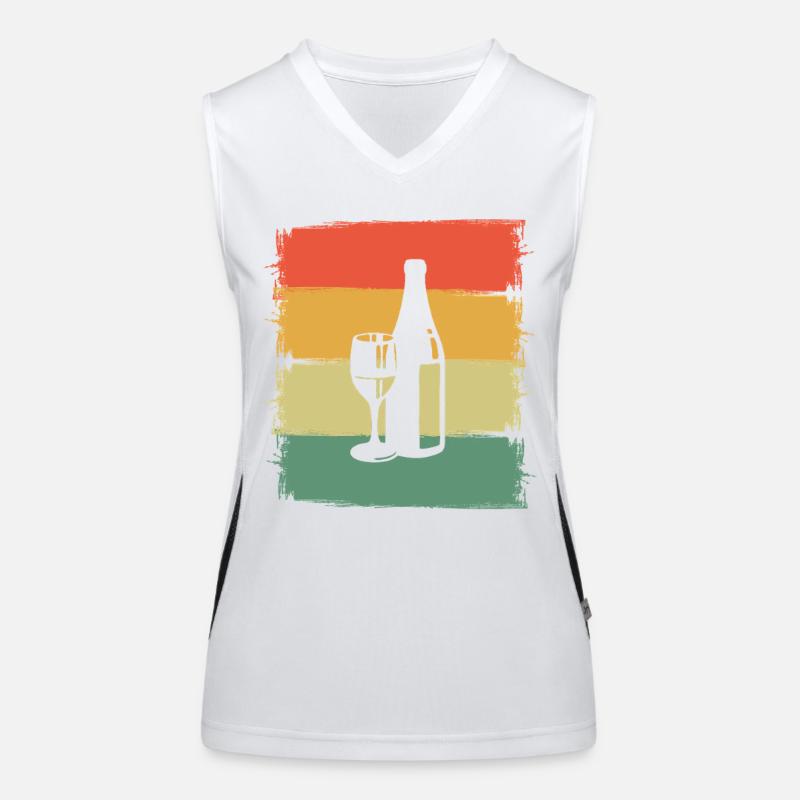 Wein Funktionelles Kontrast-Tank Top für Frauen