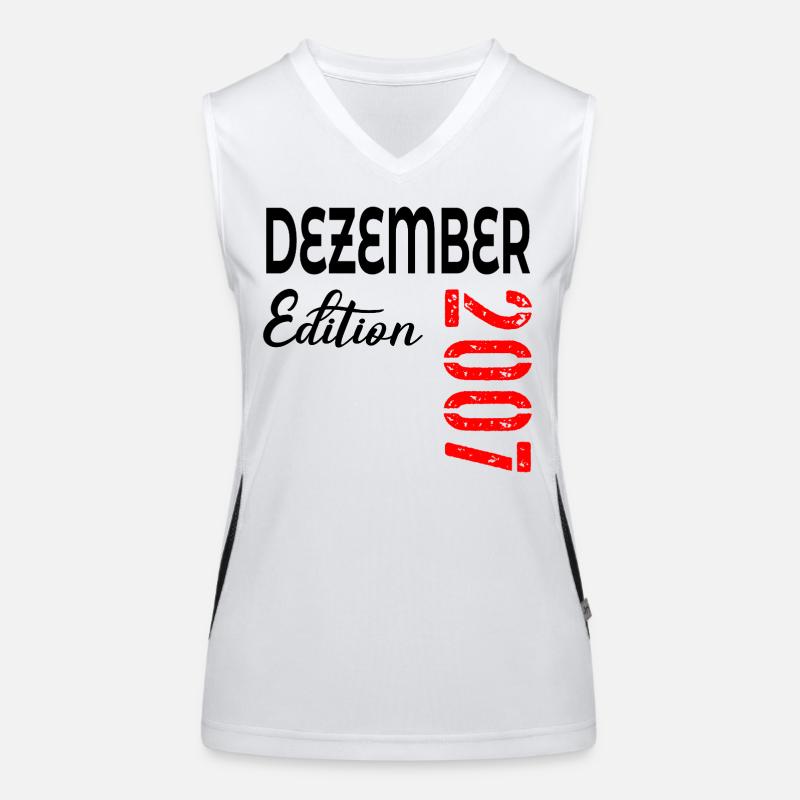 19th birthday December 2007 Women's Functional Contrast Tank Top