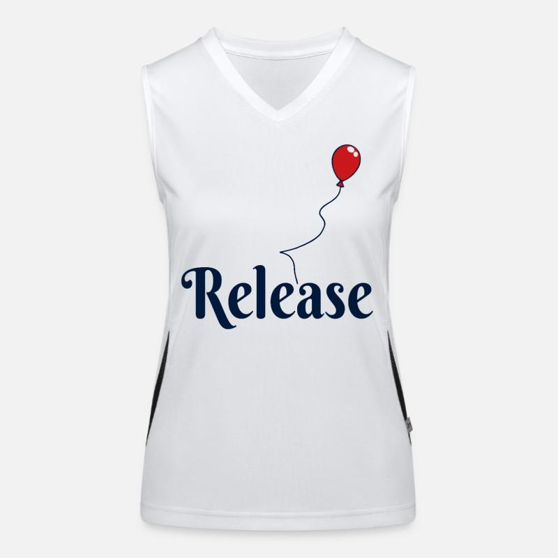 Release Loslassen Luftballon Funktionelles Kontrast-Tank Top für Frauen