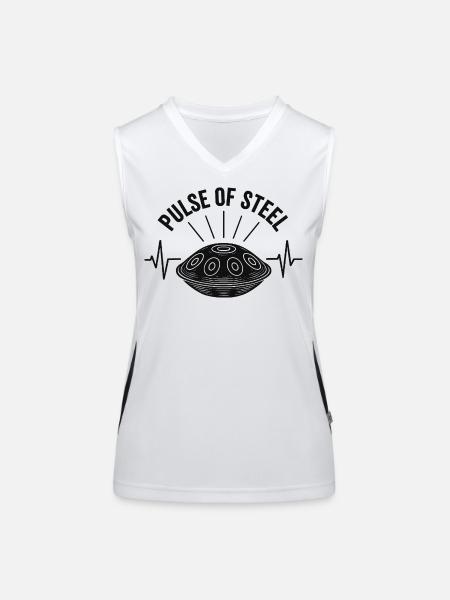 Pulse Of Steel - Women's Functional Contrast Tank Top - white/black - Front