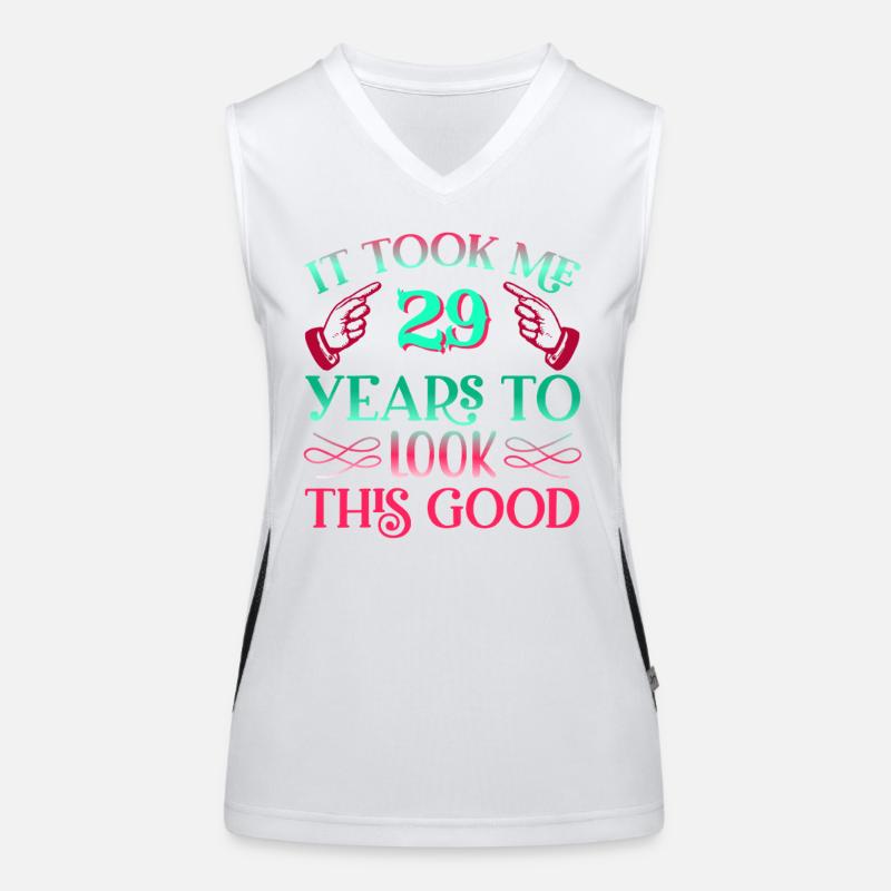 Es dauerte 29 Jahre um so gut auszusehen Funktionelles Kontrast-Tank Top für Frauen