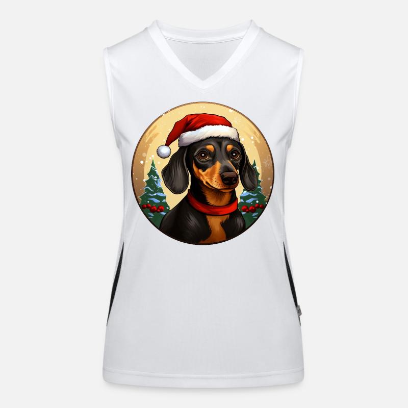 Noël teckel Débardeur respirant contrasté Femme