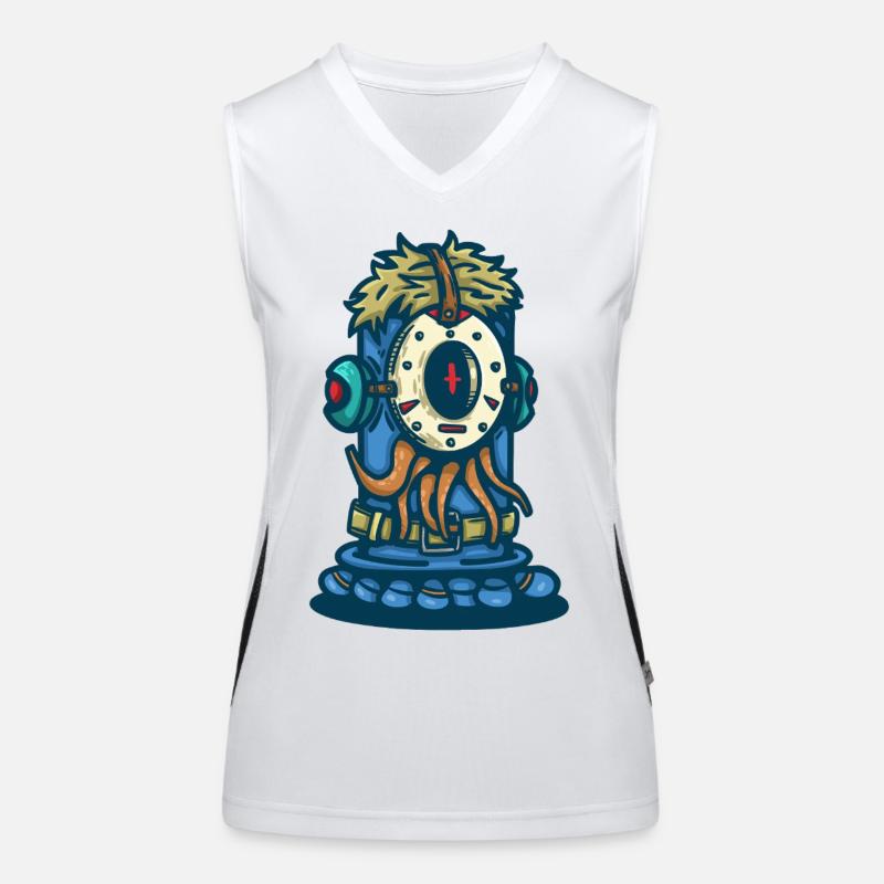 Wasser-Omega-Monster Funktionelles Kontrast-Tank Top für Frauen