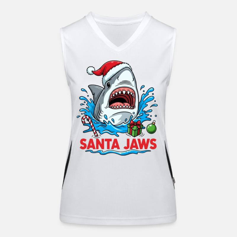 Noël requin Débardeur respirant contrasté Femme