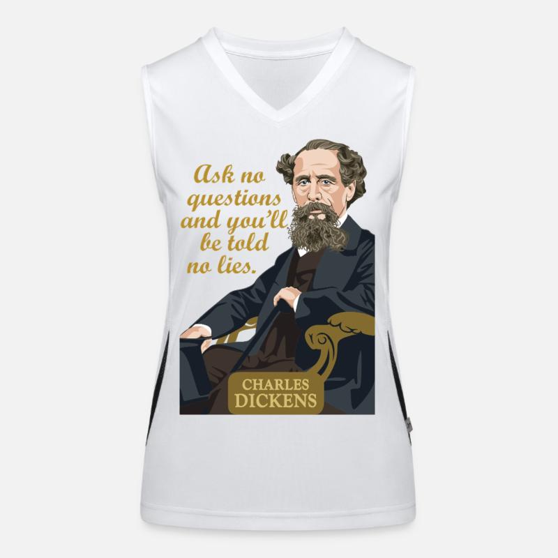 Charles Dickens Funktionelles Kontrast-Tank Top für Frauen