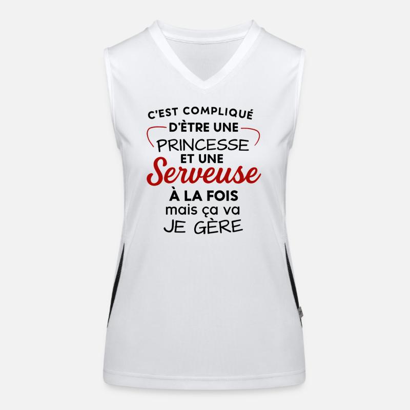 Princesse et Serveuse: Double Vocation Débardeur respirant contrasté Femme
