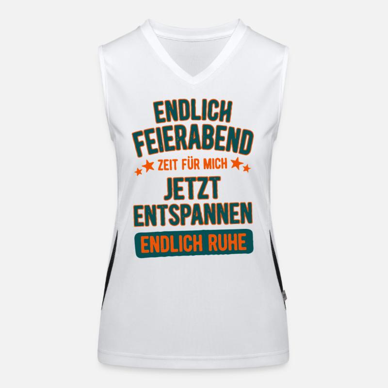 Finally closing time, now relaxing, weekend Women's Functional Contrast Tank Top