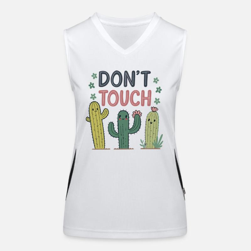 Do Not Touch Happy Cactus Women's Functional Contrast Tank Top