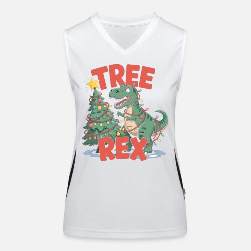 Tree-Rex motif for children and adults Women's Functional Contrast Tank Top