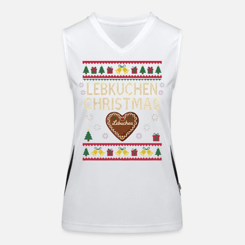 Lebkuchen Weihnachten Lustig Geschenk Backen Funktionelles Kontrast-Tank Top für Frauen