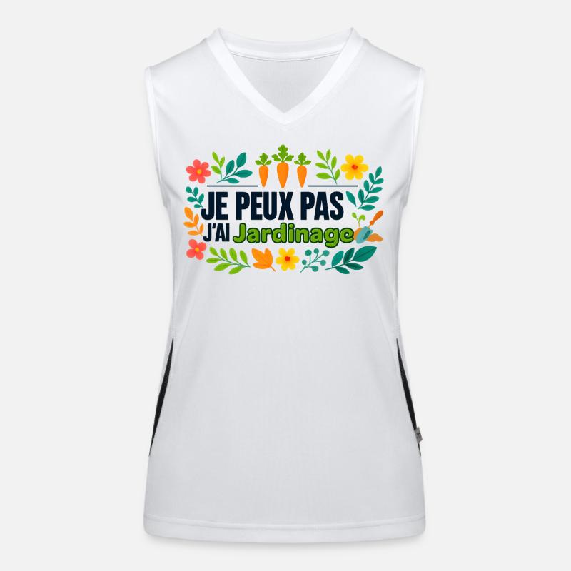 Je peux pas j'ai Jardinage Débardeur respirant contrasté Femme