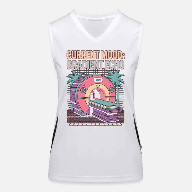 Technicien IRM, radiologiste actuel du gradient d’humeur en écho. Débardeur respirant contrasté Femme