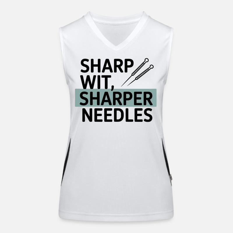 Sharp Wit Sharper Needles Acupuncturist Profession Débardeur respirant contrasté Femme