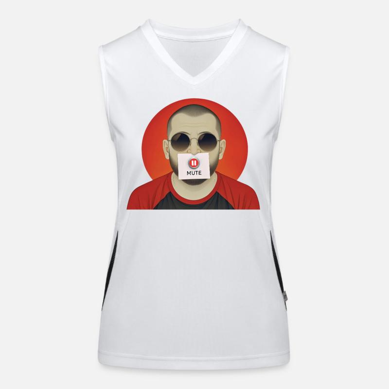 STUMMER MANN – nette Leute Funktionelles Kontrast-Tank Top für Frauen