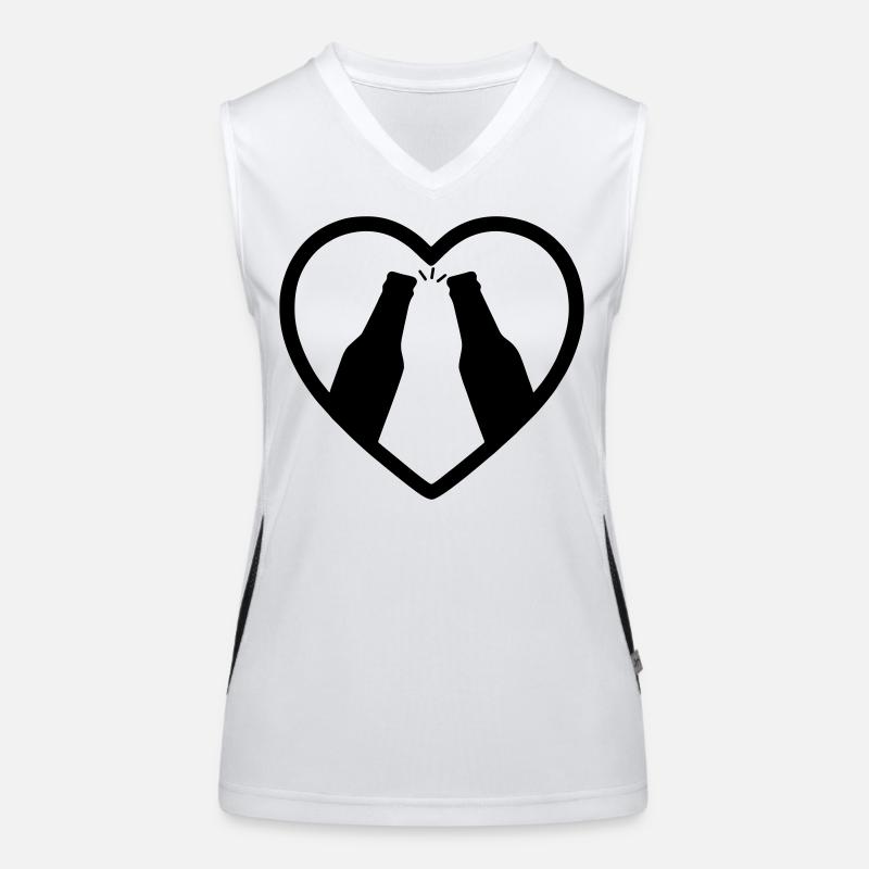 Heart Bottles Beer Aperitif Gift Women's Functional Contrast Tank Top