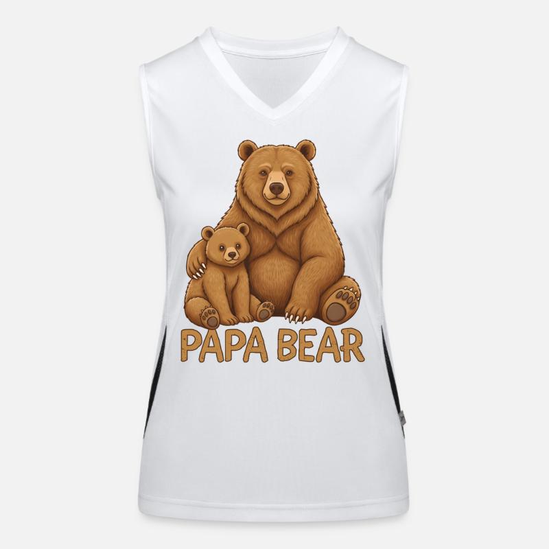Papa Bear Funktionelles Kontrast-Tank Top für Frauen