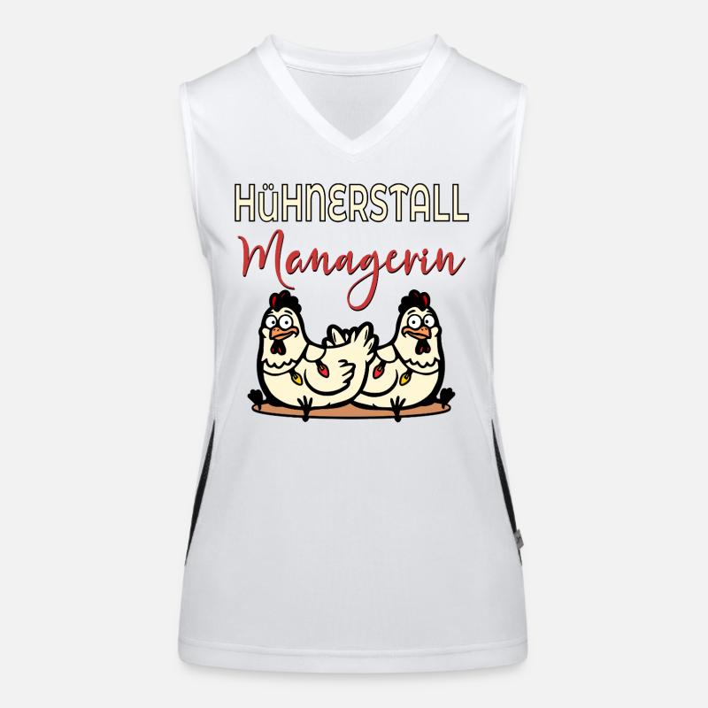 Christmas Chickens Chicken Coop Manager Women's Functional Contrast Tank Top