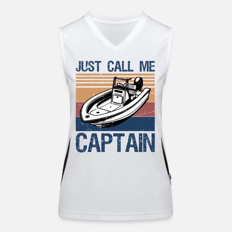 Bateau rétro vintage appelez-moi simplement capitaine Débardeur respirant contrasté Femme