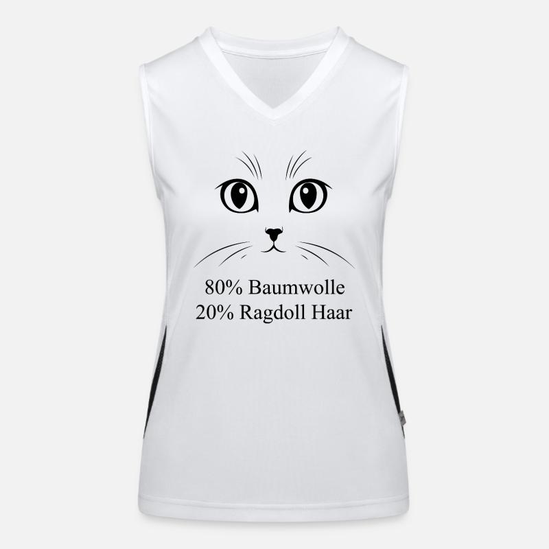 80% Baumwolle 20% Katzenhaar Ragdoll Geschenk Funktionelles Kontrast-Tank Top für Frauen