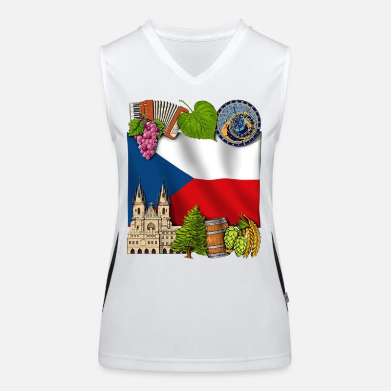 Tschechisch Funktionelles Kontrast-Tank Top für Frauen