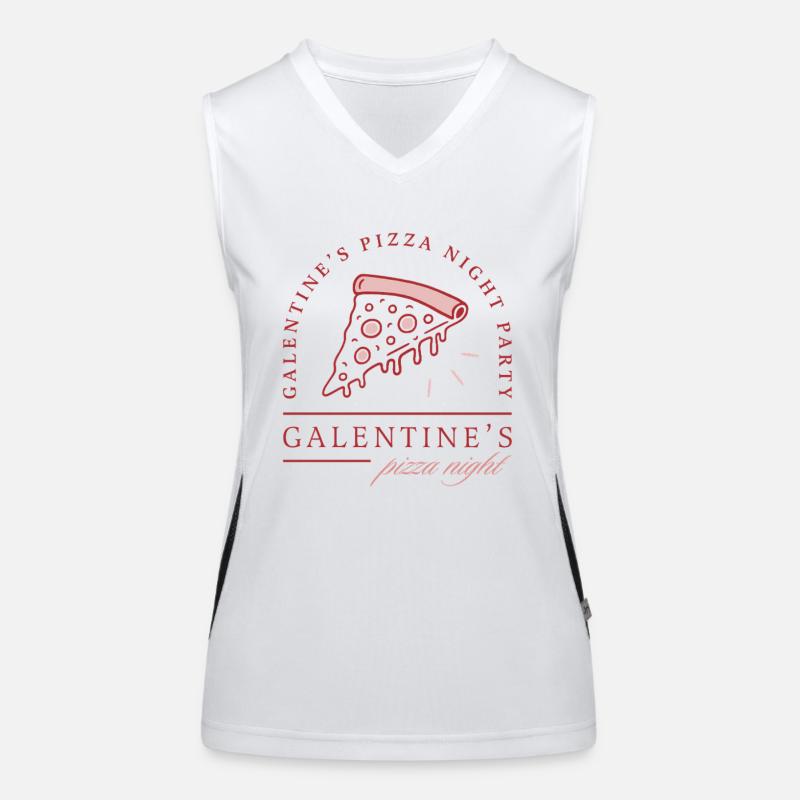 Soirée pizza Galentines, soirée de filles de la Saint-Valentin Débardeur respirant contrasté Femme