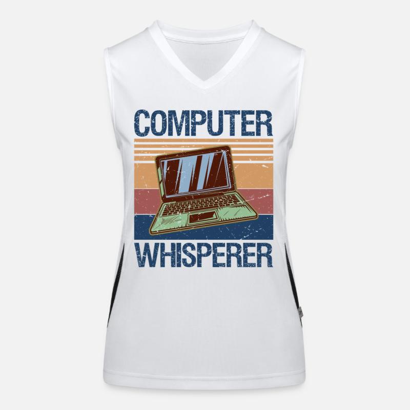 T-shirt Whisperer Informatique Nerds du support technique IT Débardeur respirant contrasté Femme