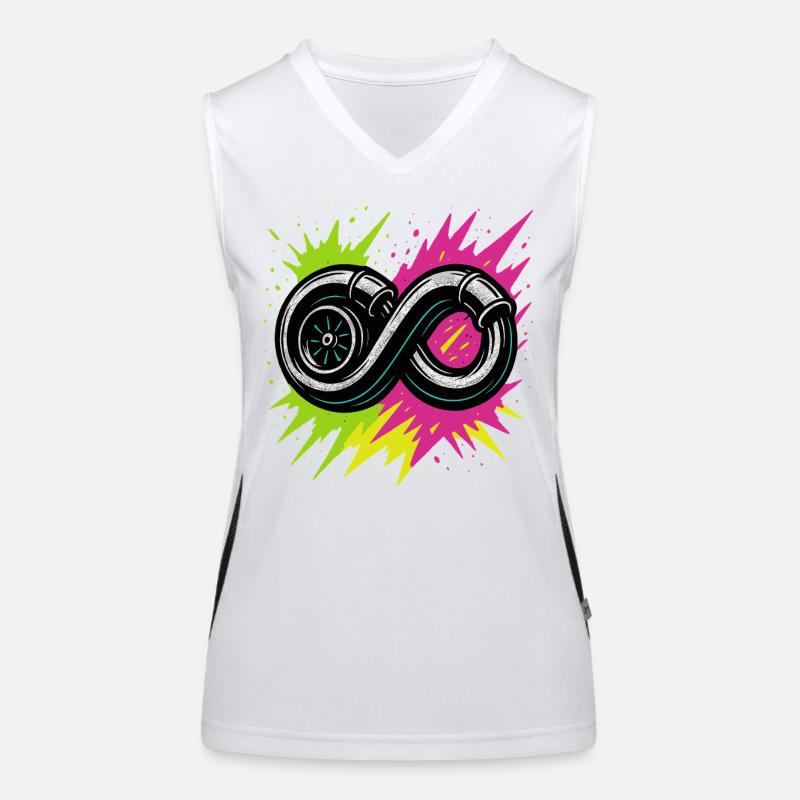 Neon Turbo Unendlich, Boost Tuning Shirt Funktionelles Kontrast-Tank Top für Frauen