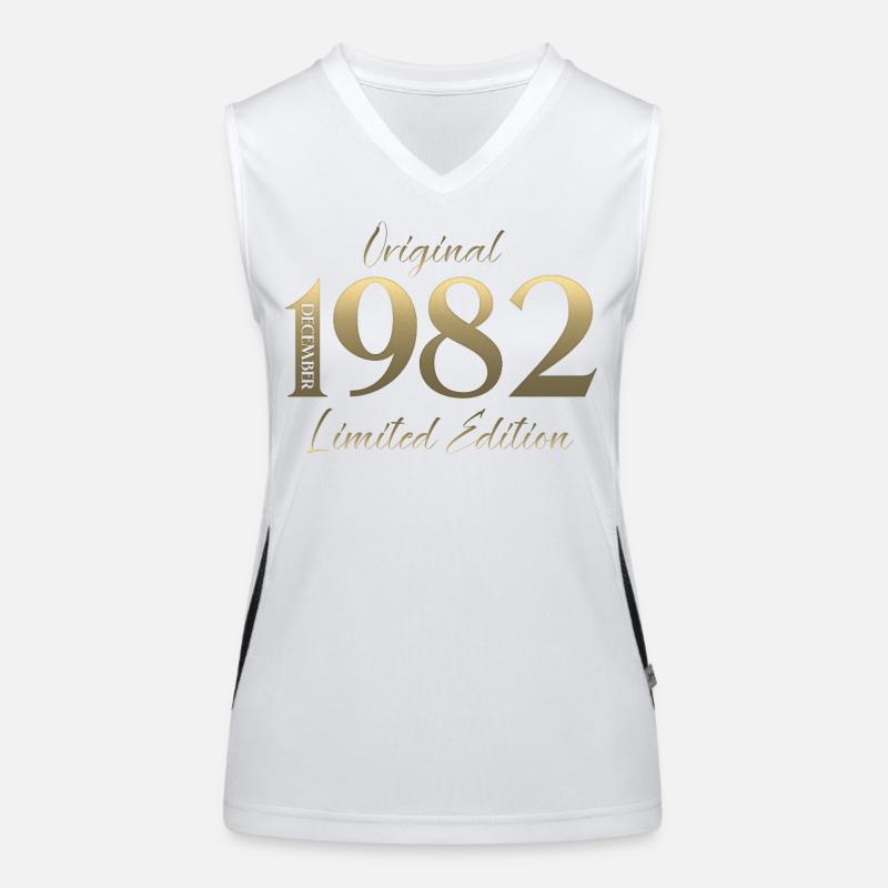 43e anniversaire Original Décembre Millésime 1982 Débardeur respirant contrasté Femme