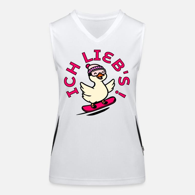 Skiing Love Goose Winter Women's Functional Contrast Tank Top