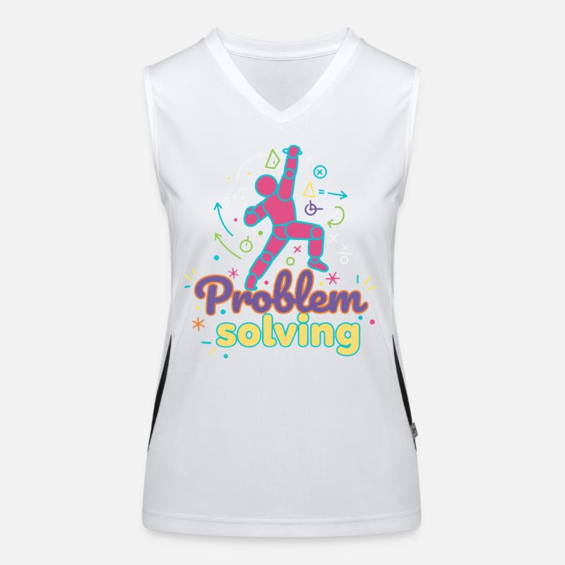 Problem Solving Climbing Rock Bouldering Fun Women's Functional Contrast Tank Top