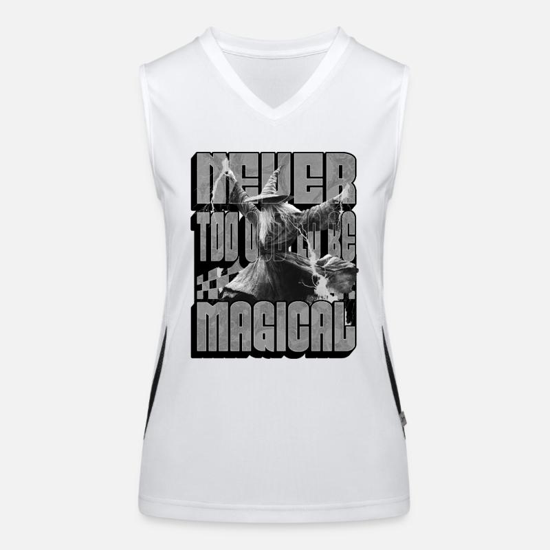Magischer Zauberer Funktionelles Kontrast-Tank Top für Frauen
