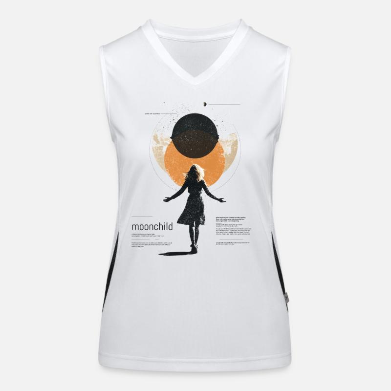 Mondscheinkind im Traumkreis Funktionelles Kontrast-Tank Top für Frauen