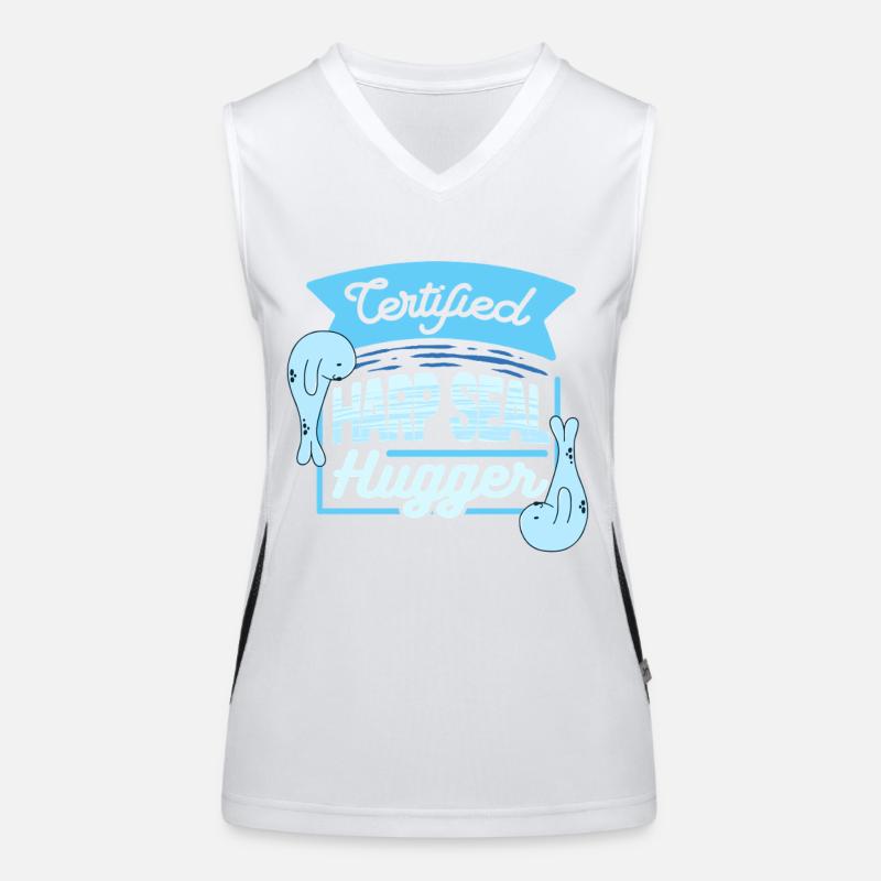 Sattelrobbe Robben Certified Harp Seal Hugger Women's Functional Contrast Tank Top
