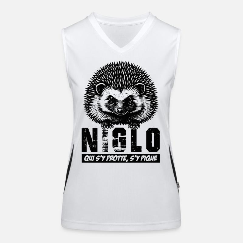 Igel – NIGLO, der sich daran reibt, wird gestochen, Funktionelles Kontrast-Tank Top für Frauen