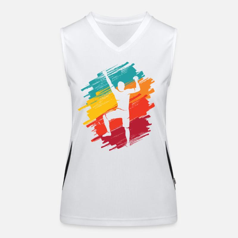Climbing Mountains Retro Climber Bouldering Women's Functional Contrast Tank Top