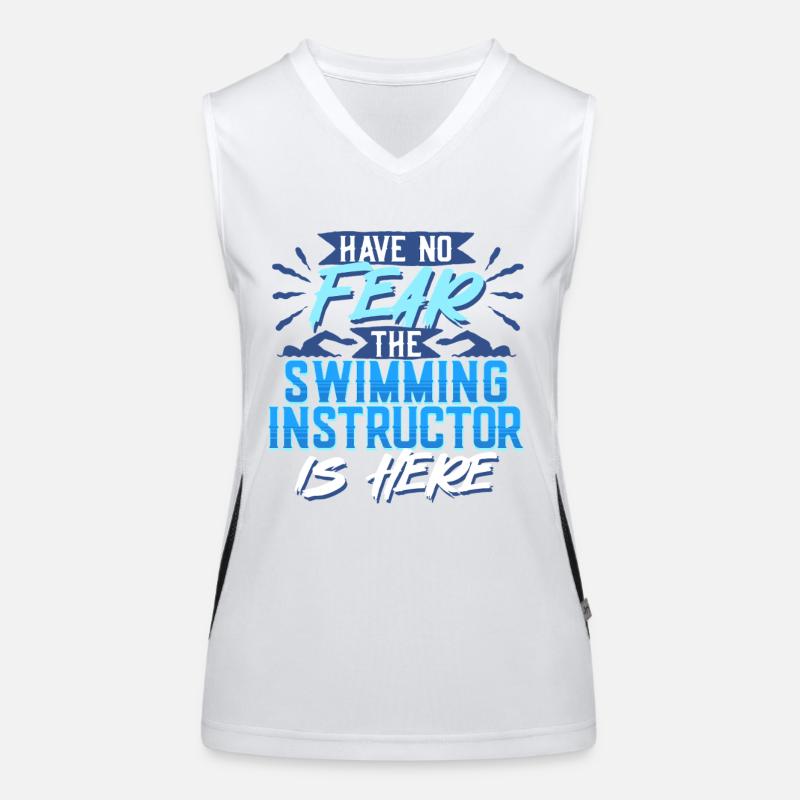 Schwimmlehrer The Swimming Instructor Is Here Funktionelles Kontrast-Tank Top für Frauen