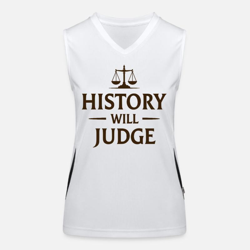 History Will Judge Policy Statement Women's Functional Contrast Tank Top
