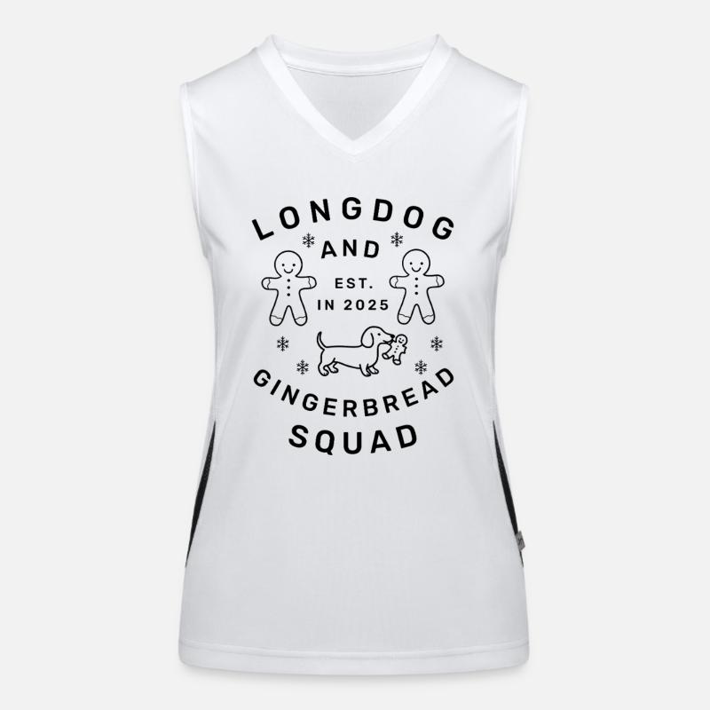 Longdog & Gingerbread Squad Funktionelles Kontrast-Tank Top für Frauen