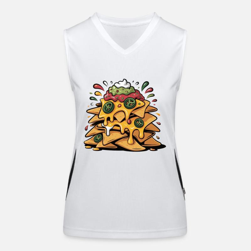 Käse-Nacho Turm Explosion Funktionelles Kontrast-Tank Top für Frauen