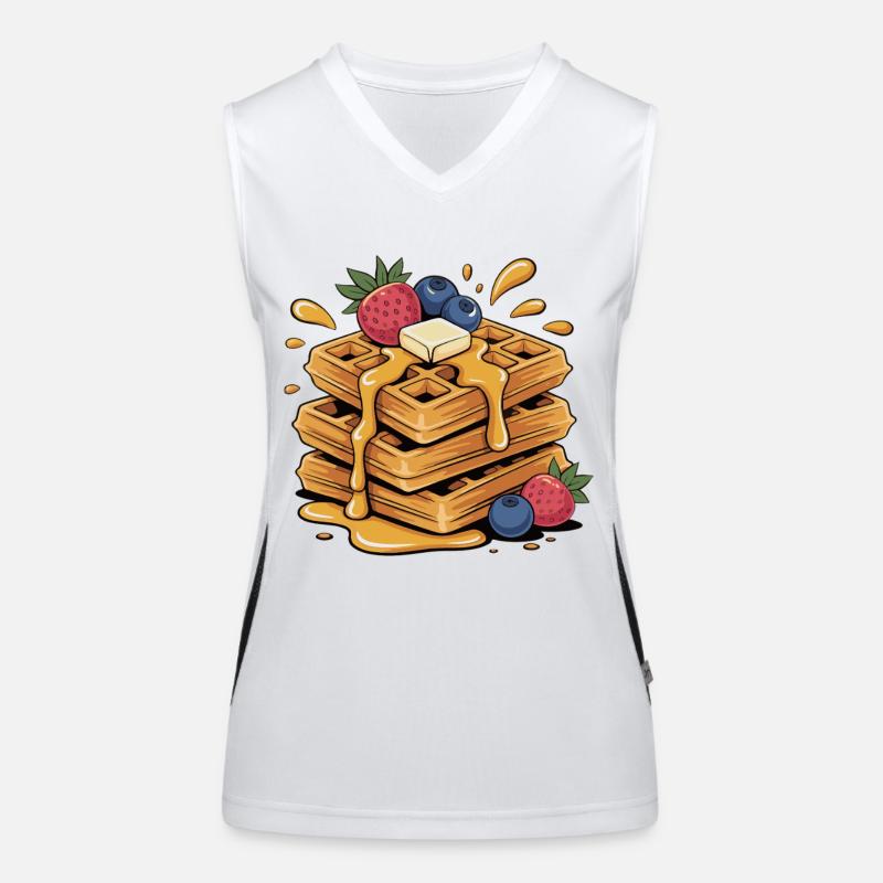 Fruchtige Waffelkunst Funktionelles Kontrast-Tank Top für Frauen