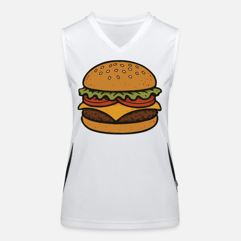 Hamburger comique Débardeur respirant contrasté Femme