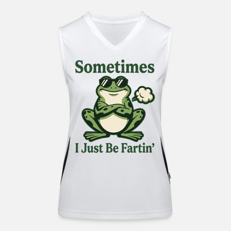 Manchmal bin ich einfach nur furzig lustiger Frosch-Meme Funktionelles Kontrast-Tank Top für Frauen