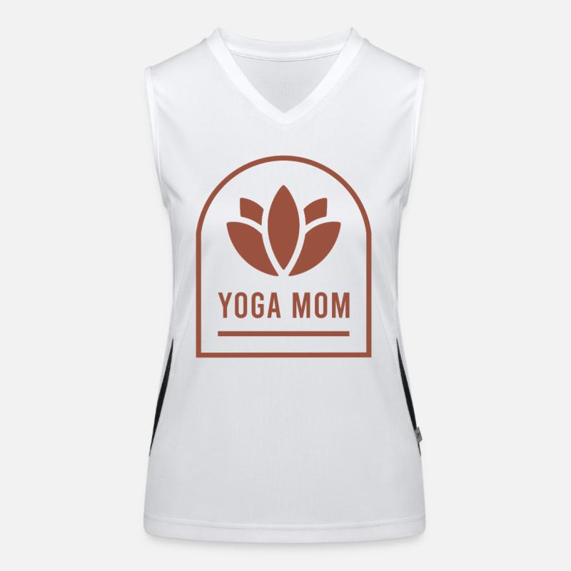 Yoga-Mama-Yogi-Mutter-Lotusblüte-Boho-Ästhetik Funktionelles Kontrast-Tank Top für Frauen