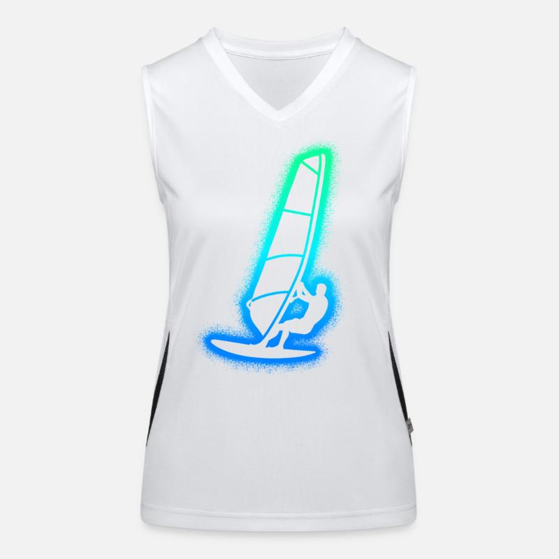 Windsurfen Windsurfer Kinder Herren Windsurf Funktionelles Kontrast-Tank Top für Frauen
