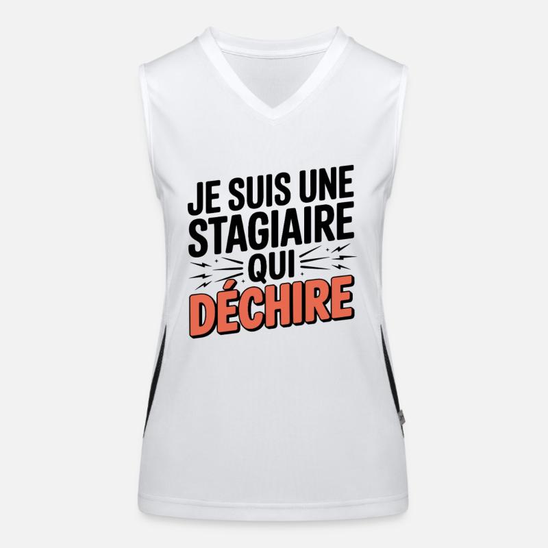 Killer Praktikant – Humorvolles Design Funktionelles Kontrast-Tank Top für Frauen