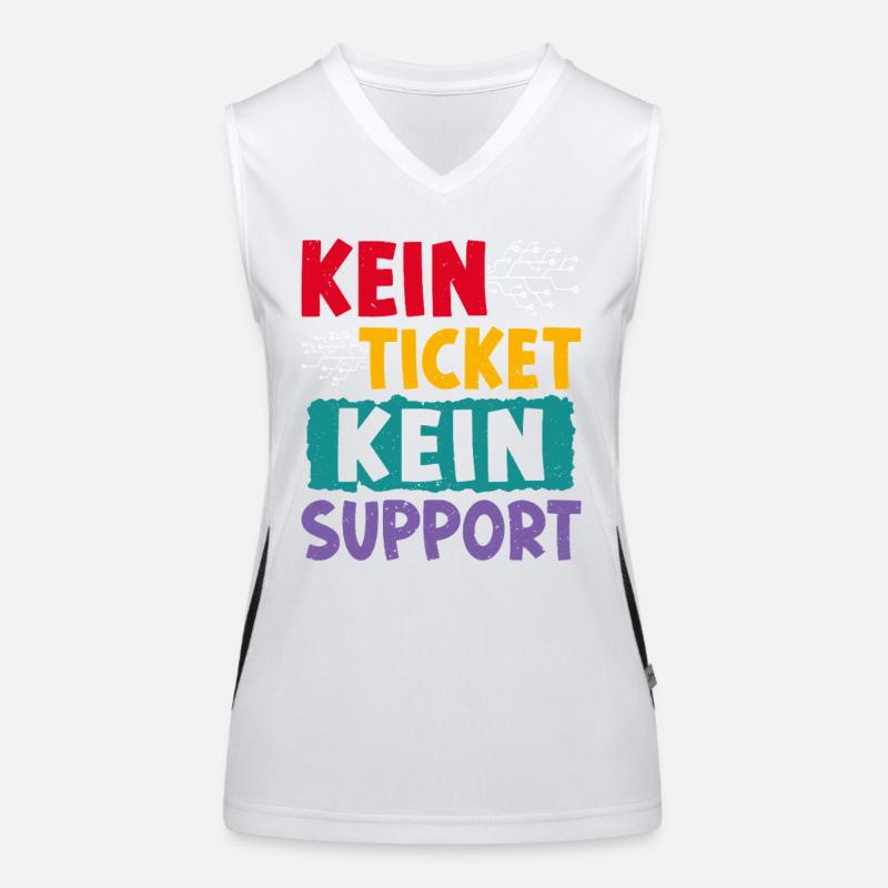 Nerd Computer KEIN TICKET KEIN PROBLEM LUSTIG Funktionelles Kontrast-Tank Top für Frauen