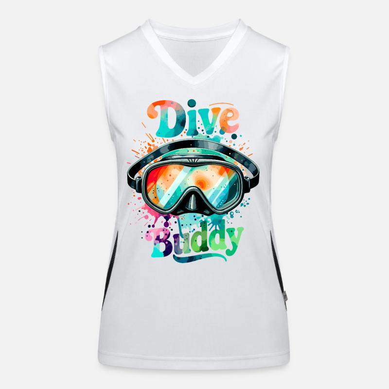 Lunettes de plongée Dive Buddy Débardeur respirant contrasté Femme